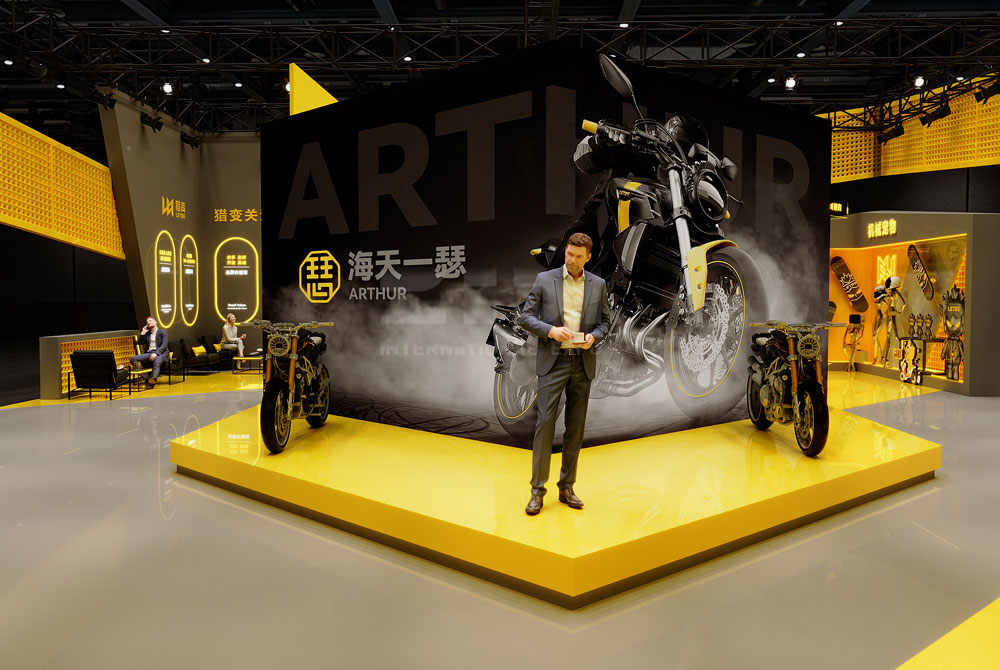 摩托展台设计效果图