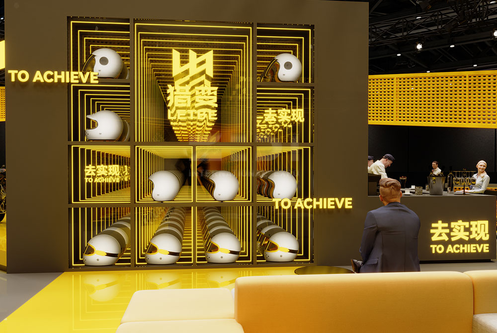 摩托车展览设计效果图